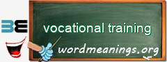 WordMeaning blackboard for vocational training